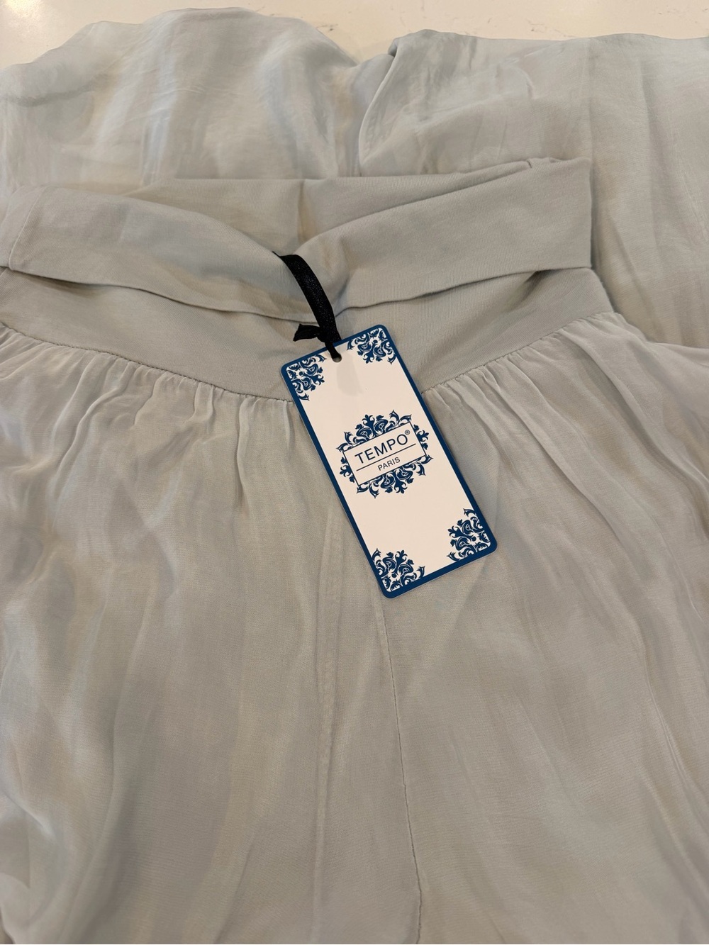 Tempo Paris Light Gray Wide-Leg Palazzo Pants - Picture 6 of 12